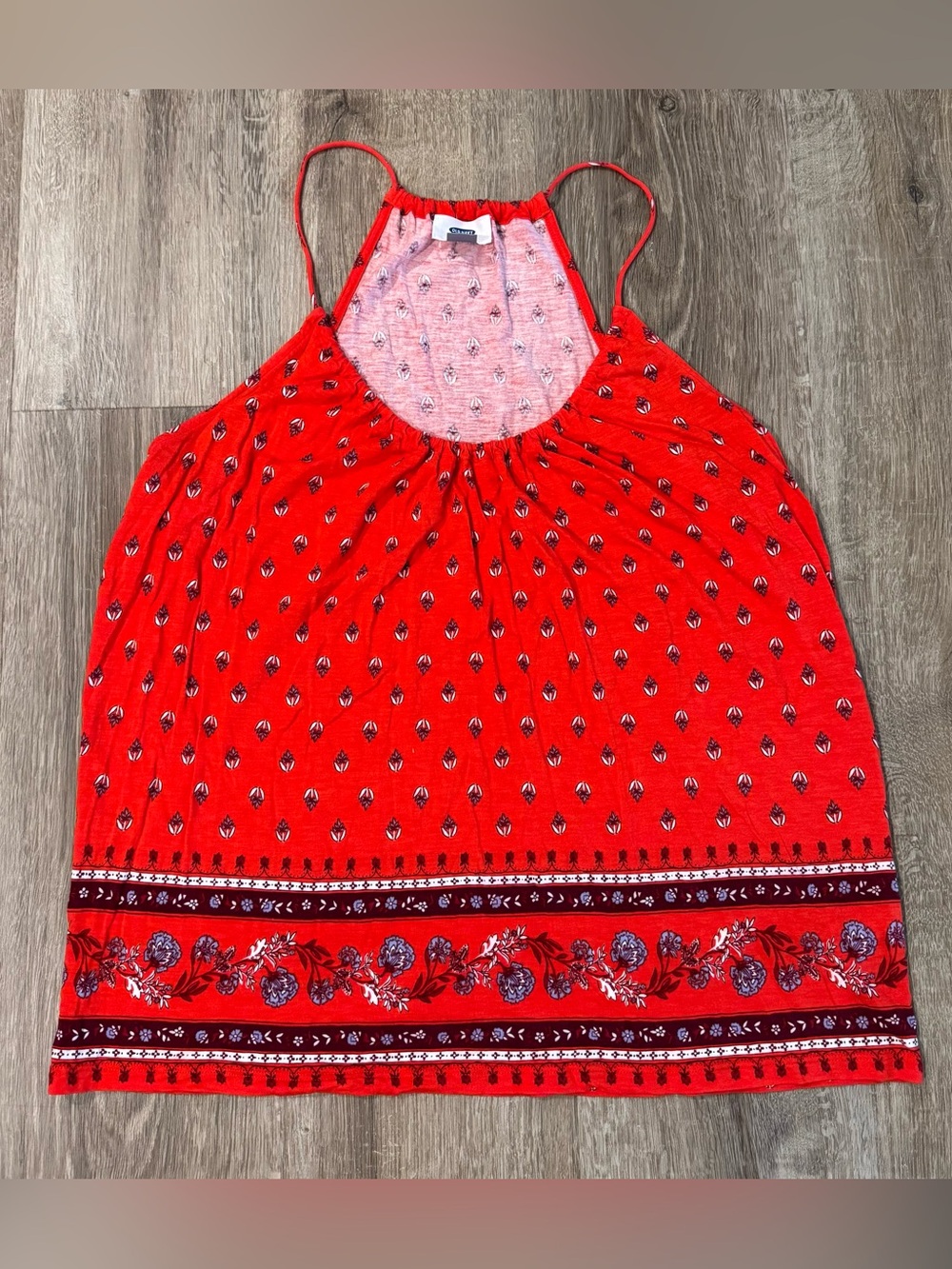 Old Navy Red Printed Halter Camisole